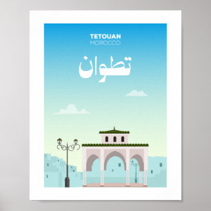 Tetouan Stadt Marokko Illustration Poster