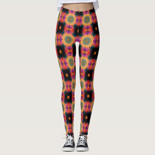 Tetra Color Wild Pattern Leggings (Vorderseite)
