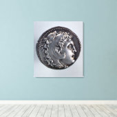 Tetradrachma, das Alexander den Großen darstellt Leinwanddruck (Insitu (Holzboden))