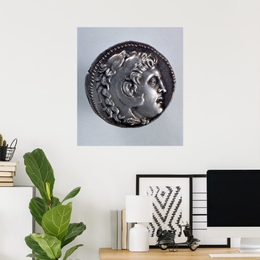 Tetradrachma, das Alexander den Großen darstellt Poster (Heimbüro)