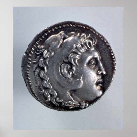 Tetradrachma, das Alexander den Großen darstellt Poster (Vorne)