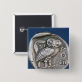 Tetradrachma von Athen Button (Vorne & Hinten)