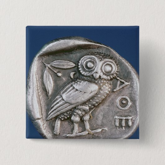 Tetradrachma von Athen Button (Vorderseite)
