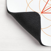Tetrahedron Sacred Geometry Mouse Pad - Red-Orange Mousepad (Ecke)