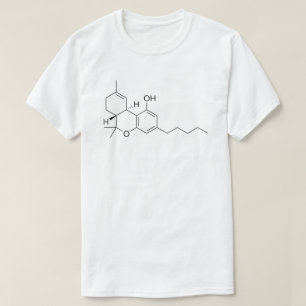 Tetrahydrocannabinol molekulare Struktur T-Shirt