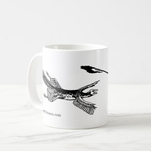 'Tetrapteryx' & Microraptor Kaffeepause Tasse (Vorderseite Links)