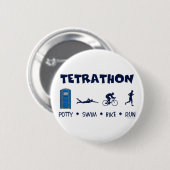 Tetrathon Triathlon-T - Shirt Button (Vorne & Hinten)