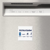 Tetrathon Triathlon T - Shirt Magnet (In Situ (Geschirrspüler))