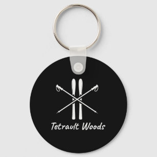 Tetrault Woods Skifahren Skifahrer Nordic Alpine U Schlüsselanhänger