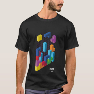 Tetris 3D Game Art girl T-Shirt