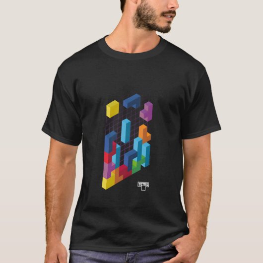 Tetris 3D Game Art T-Shirt (Vorderseite)