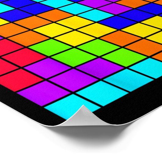 Tetrominoes Blockpuzzle Video Game Match Lehrer G Poster (Ecke)