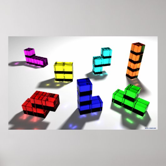 Tetrominoes Poster (Vorne)