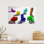 Tetrominoes Poster (Küche)