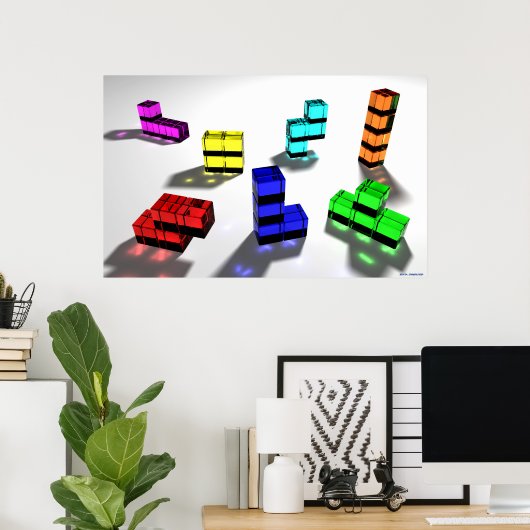 Tetrominoes Poster (Heimbüro)