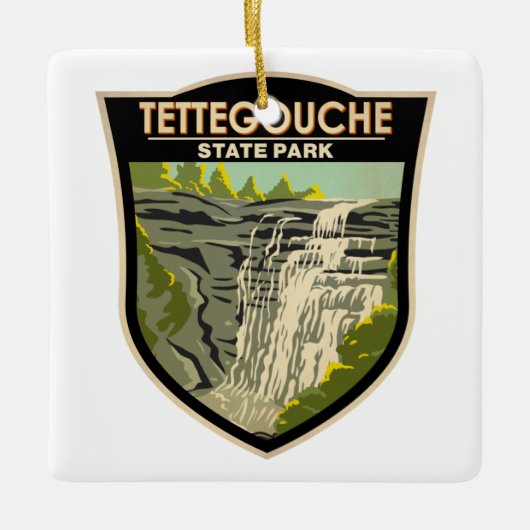 Tettegouche Staat Park Minnesota Vintag Keramikornament (Vorderseite)
