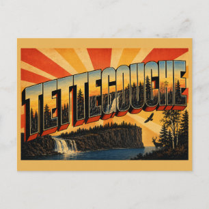Tettegouche State Park MN Vintage Reise Kunst Postkarte