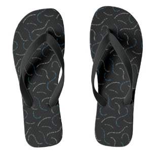 teuer Abstraktes Wavy-Text-Muster Badesandalen