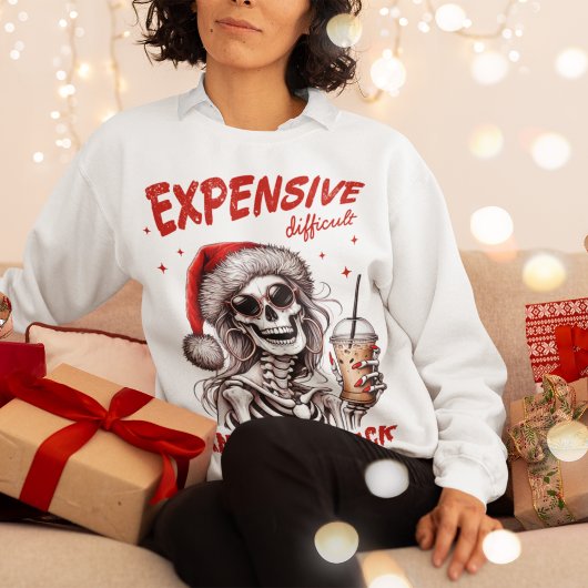 teuer schwierig und spricht zurück Weihnachten Sweatshirt