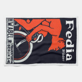 Teufel 1920, der Fahrrad fährt Handtuch (Horizontal)