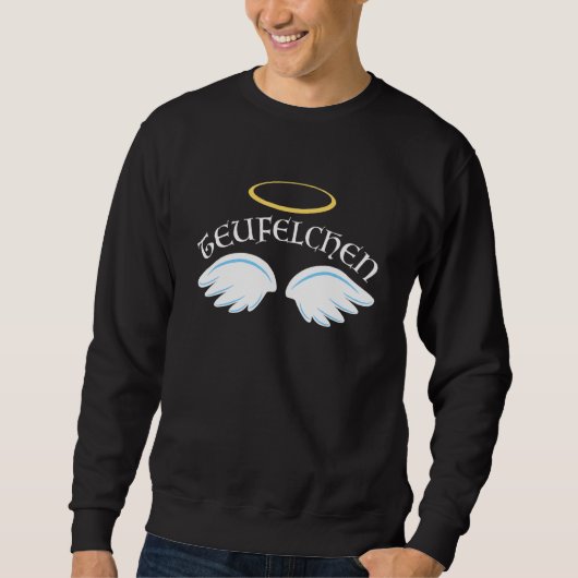Teufel als Engel-Teufel-Engel-Kostüm Sweatshirt (Vorderseite)