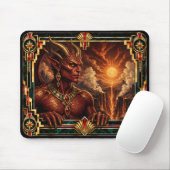 Teufel, Art Deco Mythisch Mousepad (Mit Mouse)
