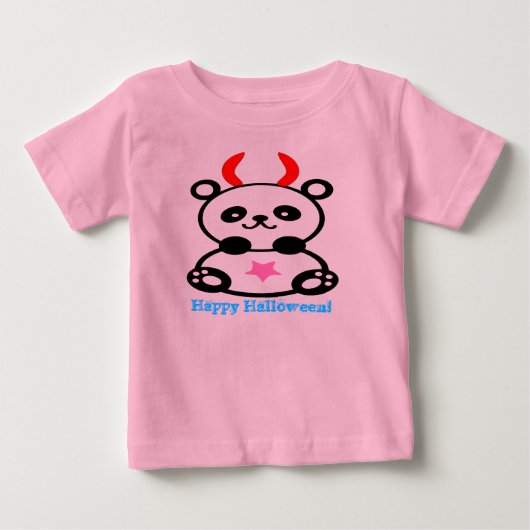 ♫♥Teufel-Baby-Panda-Säugling-Organisches-Kriecher♥ Baby T-shirt (Vorderseite)