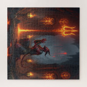 Teufel beten mit Trident Puzzle (Horizontal)