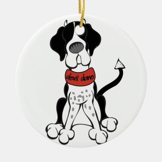 Teufel-Däne-Verzierung Keramik Ornament (Vorne)