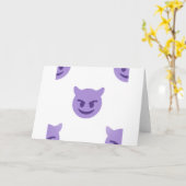 Teufel Emoji Karte (Gelbe Blume)