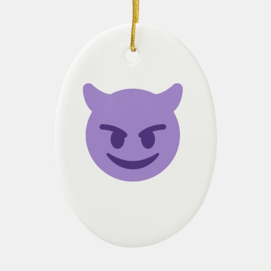 Teufel Emoji Keramikornament (Vorne)