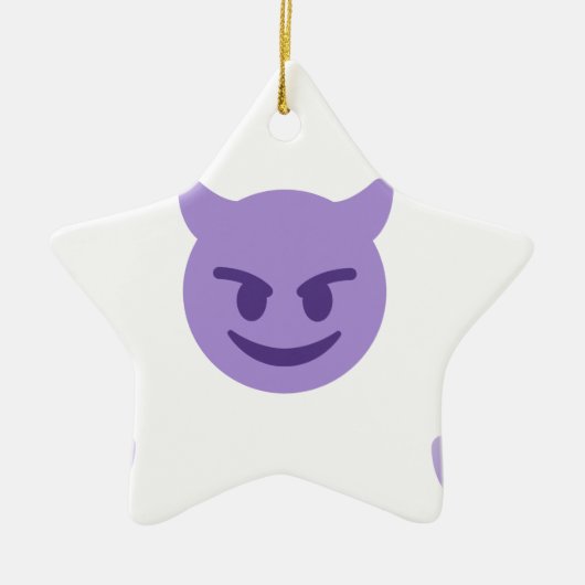 Teufel Emoji Keramikornament (Vorne)