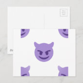 Teufel Emoji Postkarte (Vorne/Hinten)