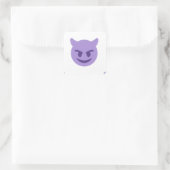 Teufel Emoji Quadratischer Aufkleber (Tasche)