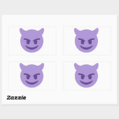 Teufel Emoji Rechteckiger Aufkleber (Blatt)