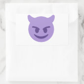 Teufel Emoji Rechteckiger Aufkleber (Tasche)