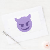 Teufel Emoji Rechteckiger Aufkleber (Umschlag)