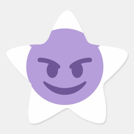 Teufel Emoji Stern-Aufkleber (Vorderseite)
