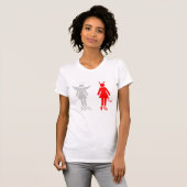 Teufel-Frau 99% Engels-1% T-Shirt (Vorne ganz)