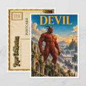 Teufel, Gothic Fantasy Monster Postkarte (Vorne/Hinten)