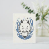 Teufel Head Postkarte (Stehend Vorderseite)