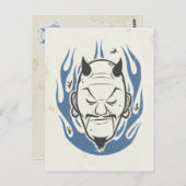 Teufel Head Postkarte (Vorne/Hinten)