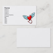 Teufel-Herz mit Flügel-(frecher) Visitenkarte (Vorne/Hinten)