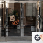 Teufel, Hölle, niedlich, Dämon, Böse, Satan, Hallo Fensteraufkleber (Büro Tür)