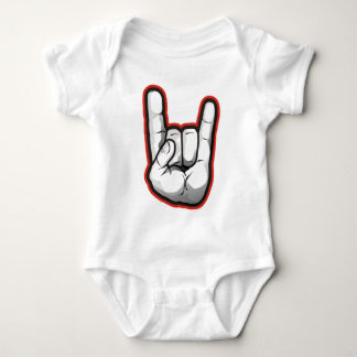 Teufel-Horn-Handzeichen Baby Strampler