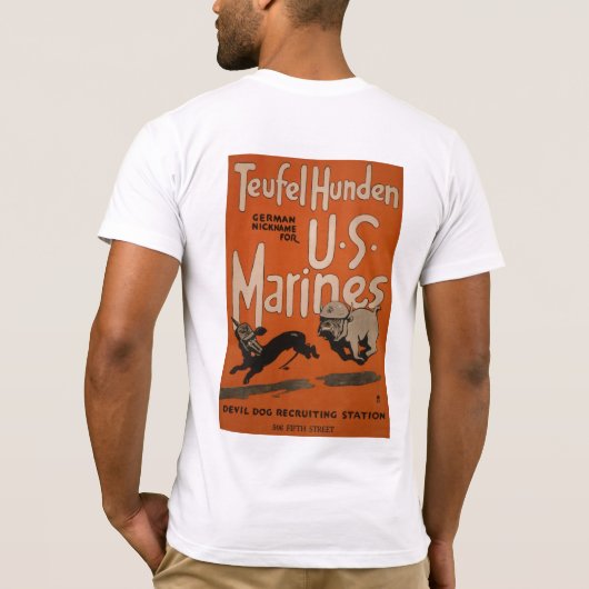 Teufel-Hundeabnutzung - USMC T-Shirt (Rückseite)