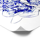 Teufel in einem blauen Kleid Poster (Ecke)