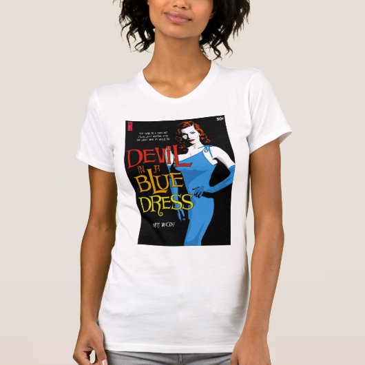 Teufel in einem blauen Kleid T-Shirt (Vorderseite)