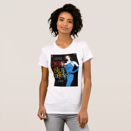 Teufel in einem blauen Kleid T-Shirt (Vorne ganz)