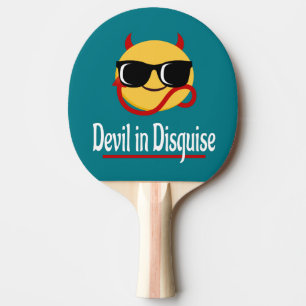 Teufel in verkleiden Emoji Hot Trendy Funny Weiß Tischtennis Schläger